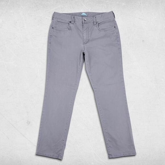 Tommy Bahama Pants Mens 34x30 Gray Straight Leg Relaxed Trendy Minimalist Golf - Picture 1 of 12